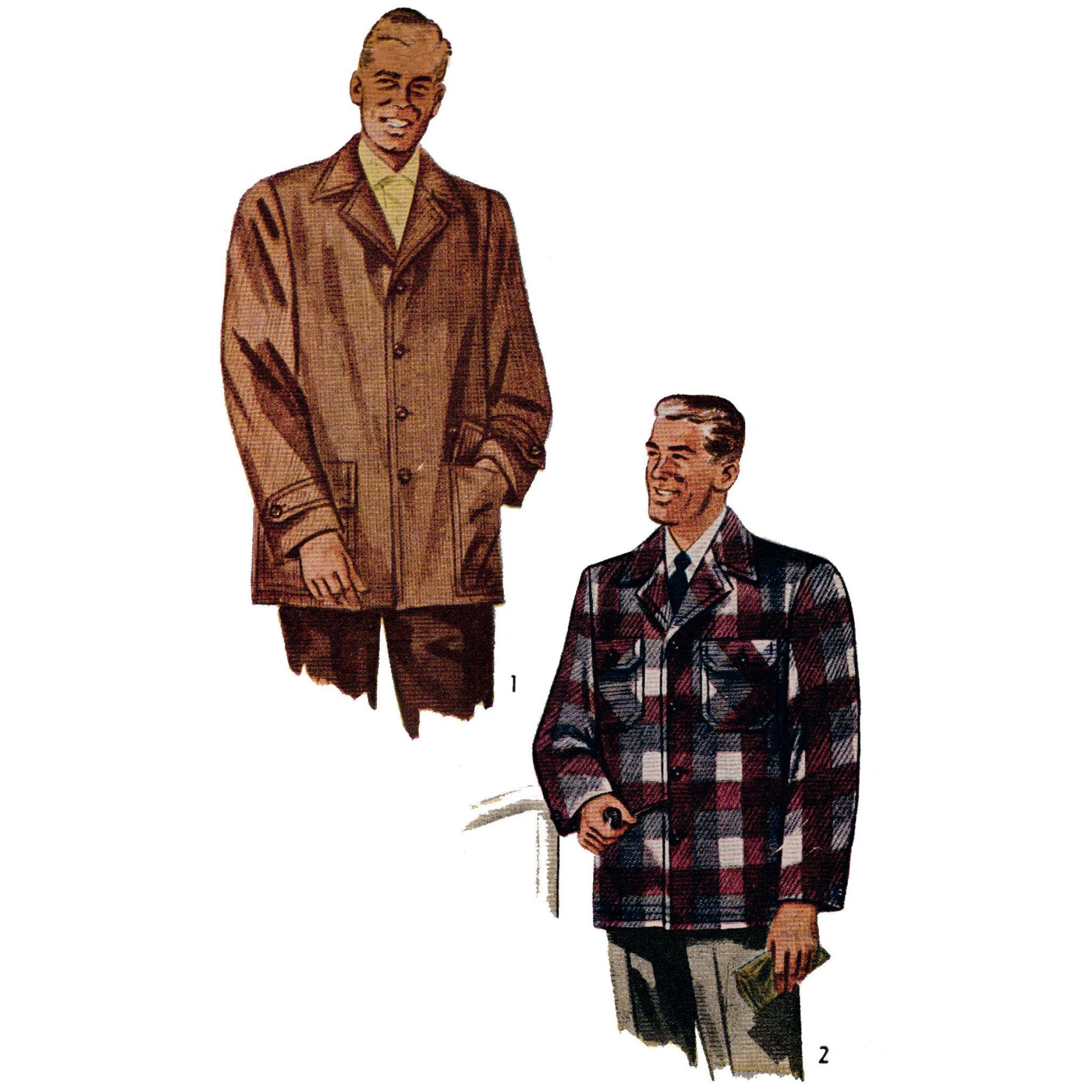 1950s Sewing Pattern, Men’s Leisure Jacket in Two Lengths - Chest: 36” (91cm)