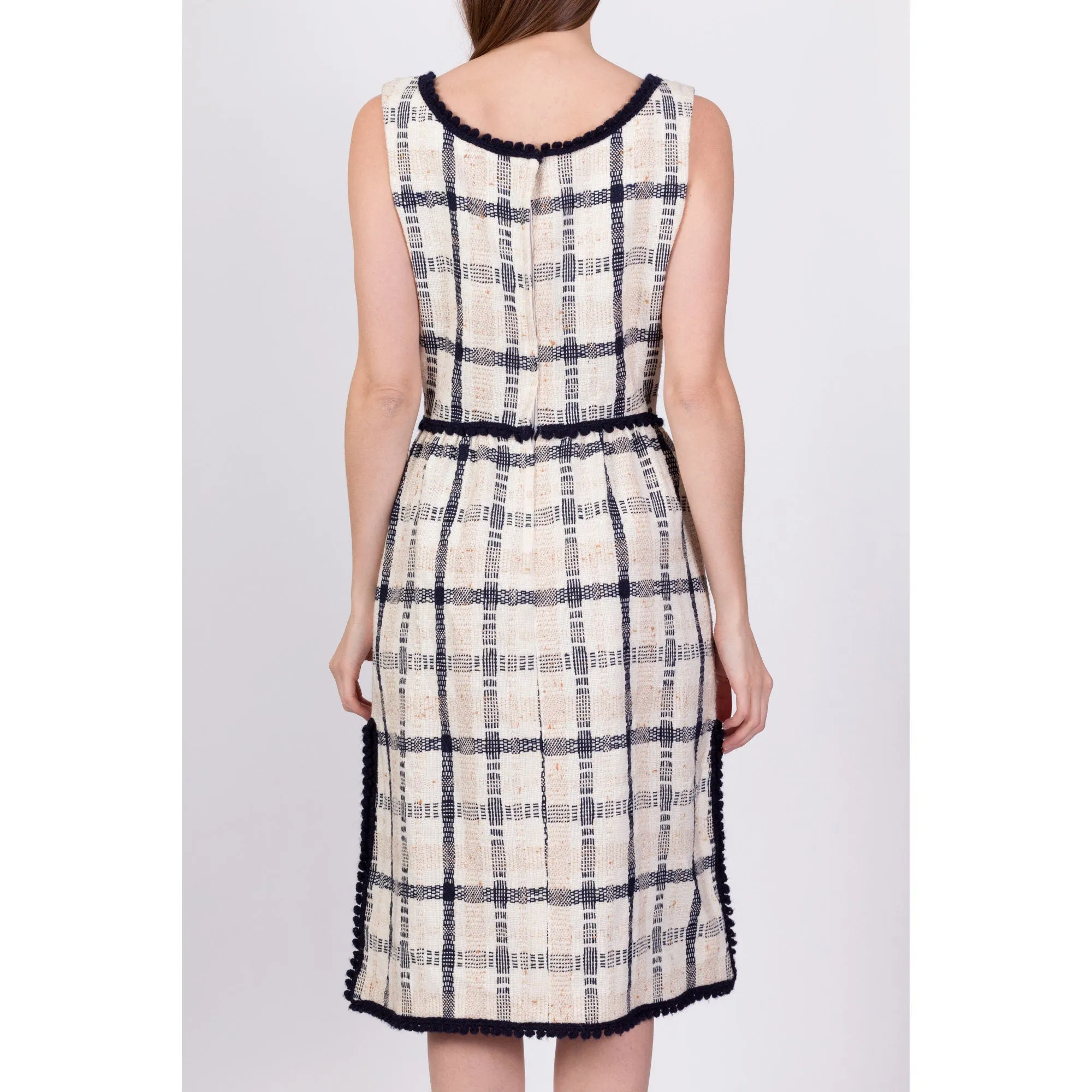 1960s Parade Plaid Knit Midi Dress - Medium