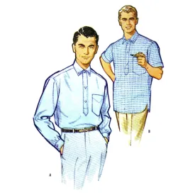 1960s Sewing Pattern, Men’s Yoked Shirt - Chest: 38-40” (96.5 – 101.6cm)