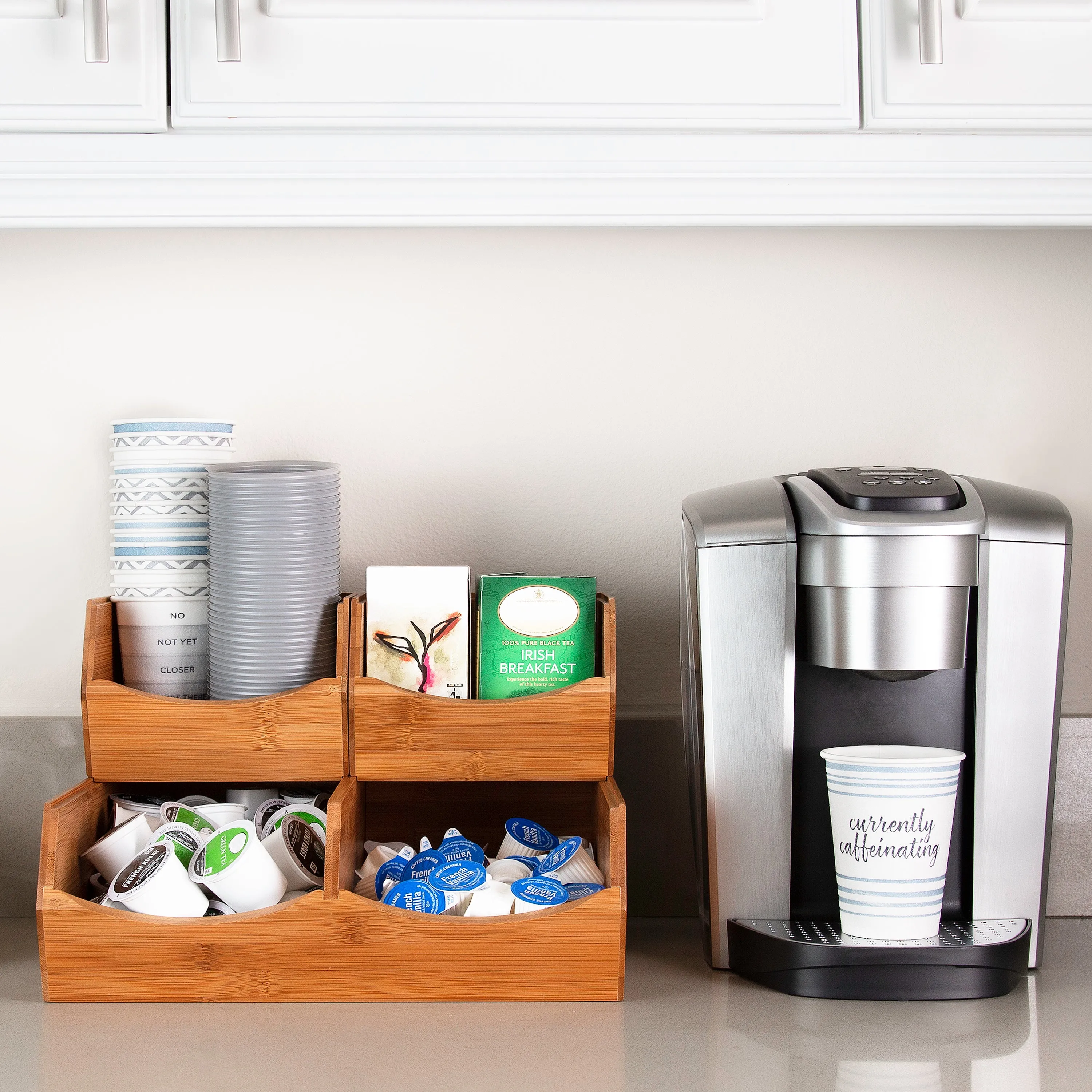 3-Piece Stackable Bamboo Bin Set