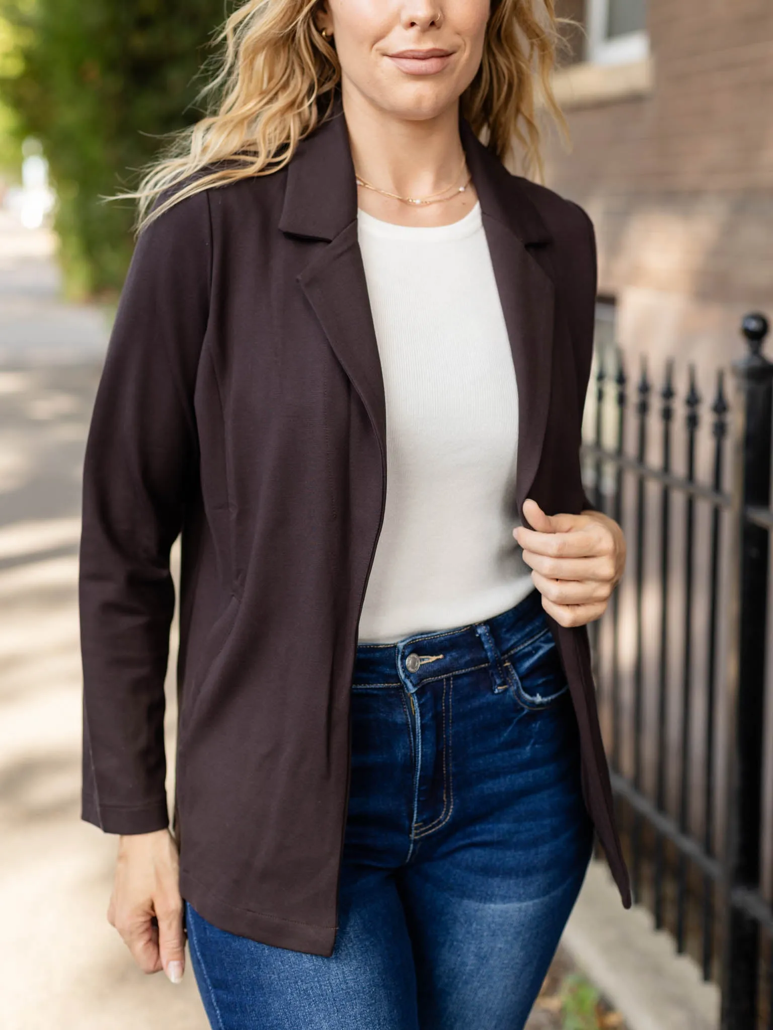 Allie Rose Easy Everyday Ponte Blazer