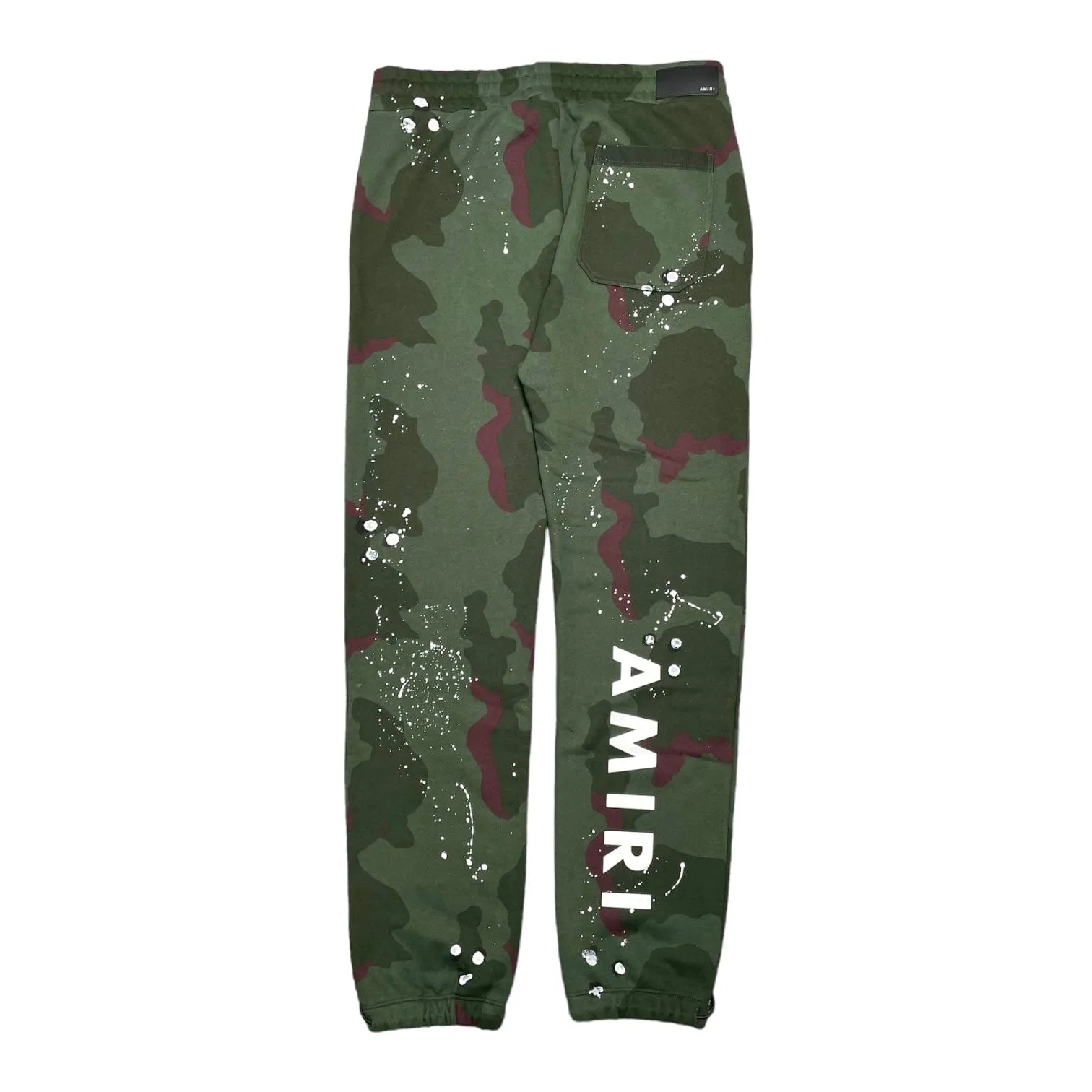 Amiri Army Logo Sweatpants Camo Green