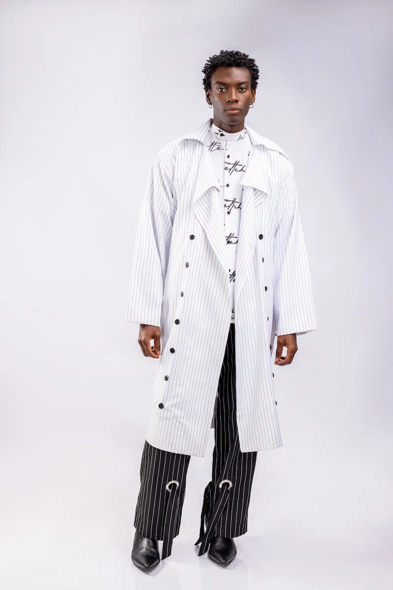 ATTO TETTEH Aldofo White Trench Coat