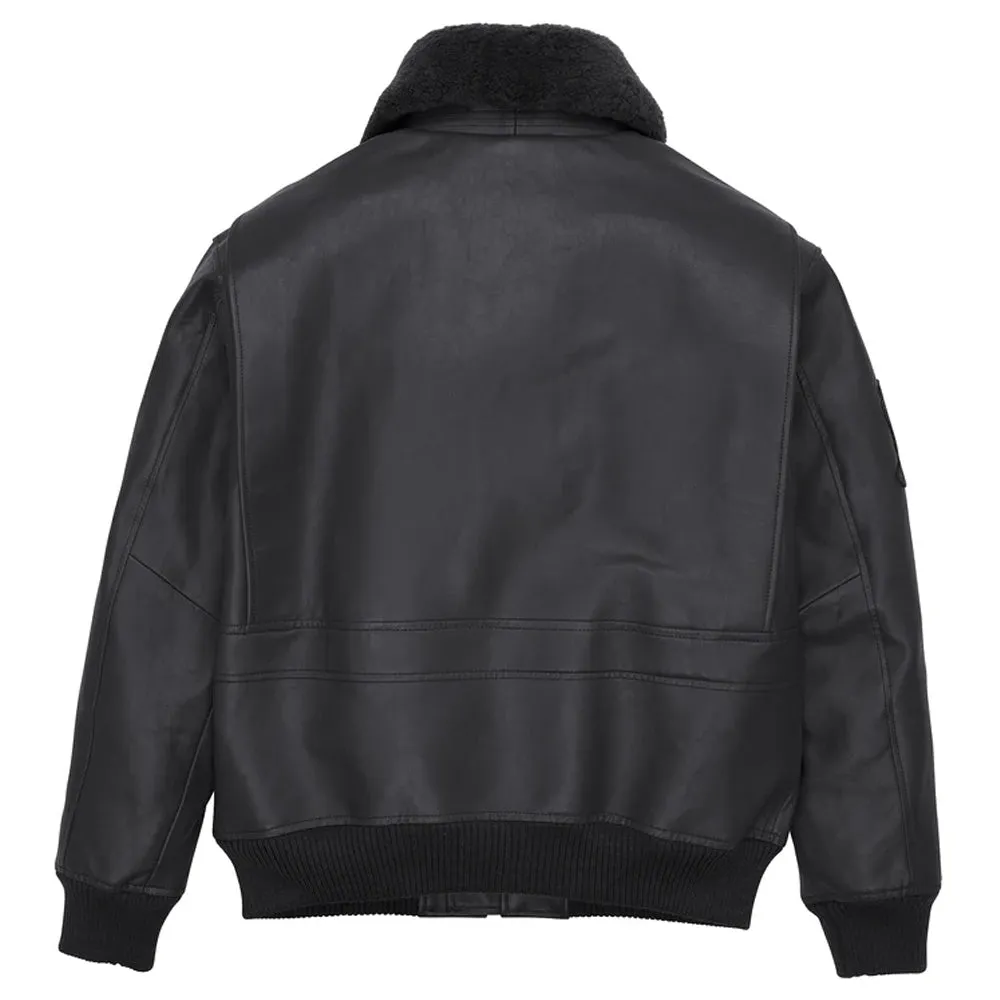 Avirex Black G-1 Bomber Leather Jacket