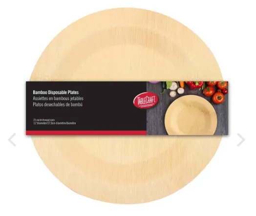 Bamboo 11in Round Plates 25pk