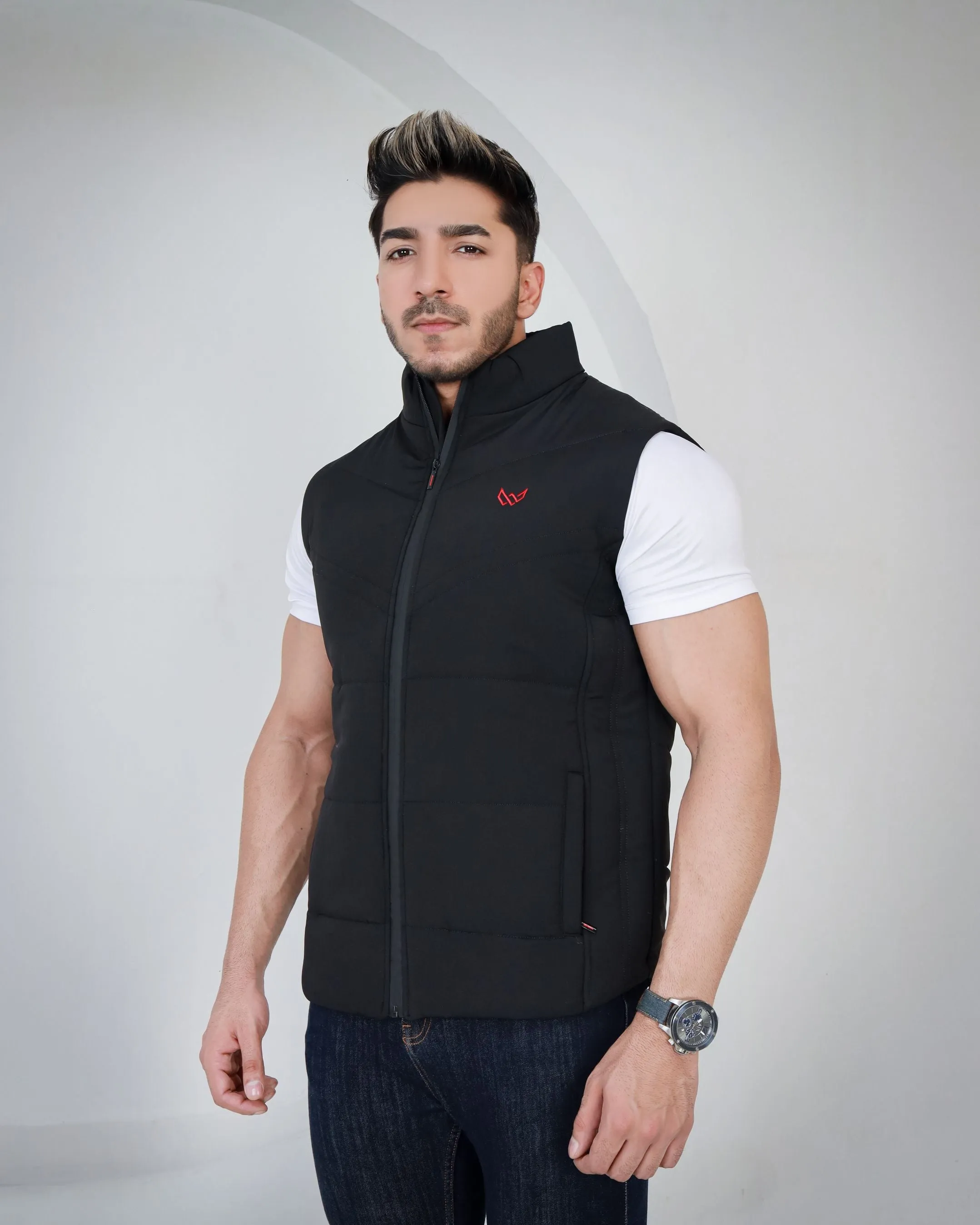 Basic Quilted Puffer - Black