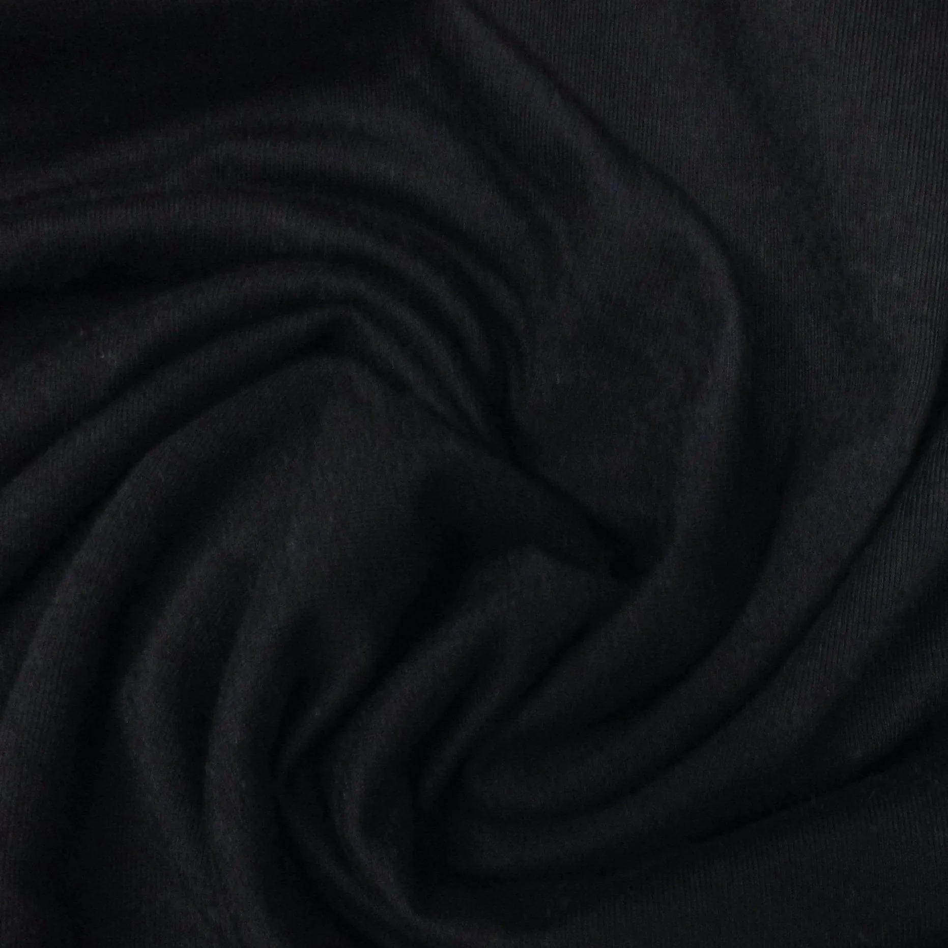 Black Bamboo/Merino Wool Stretch French Terry Fabric