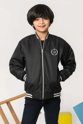 Black Tipped Bomber Jacket - Boys