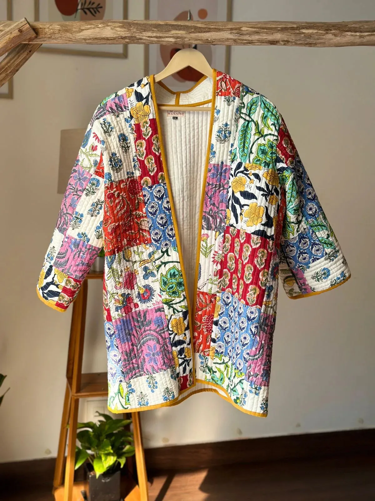 Block printed Quilted Shrug Jacket