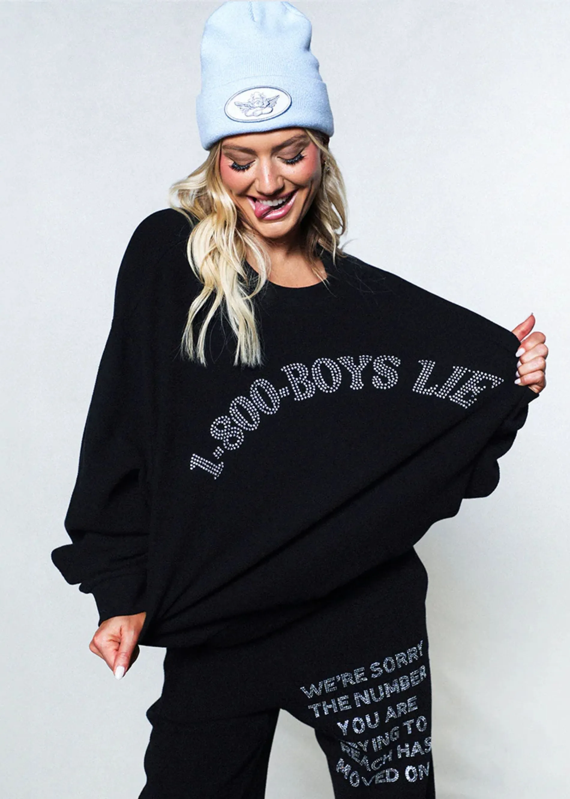 Boys Lie 1-800 Kara Remix Crewneck ★ Black