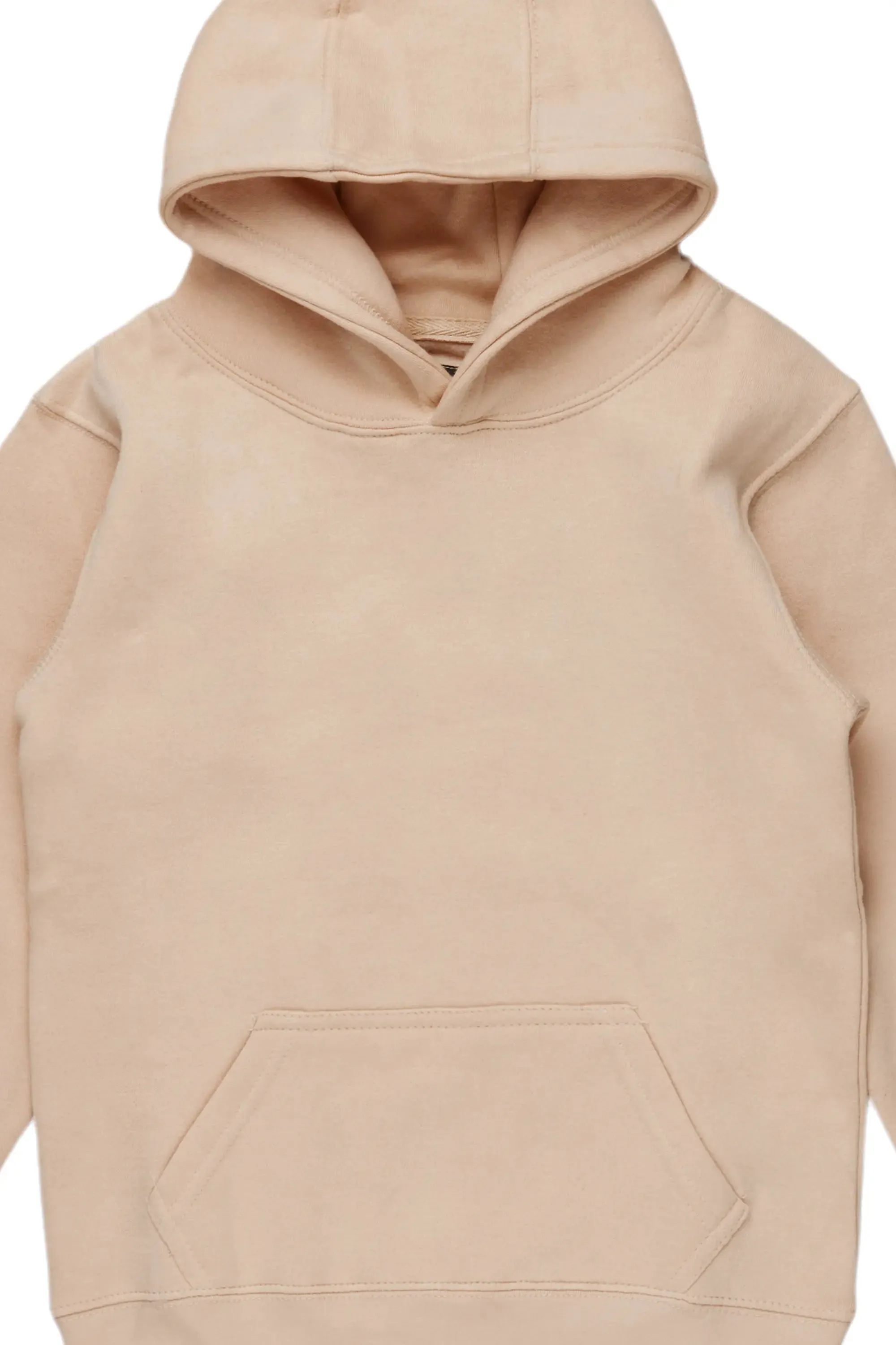 Boys Vintage Beige Basic Hoodie