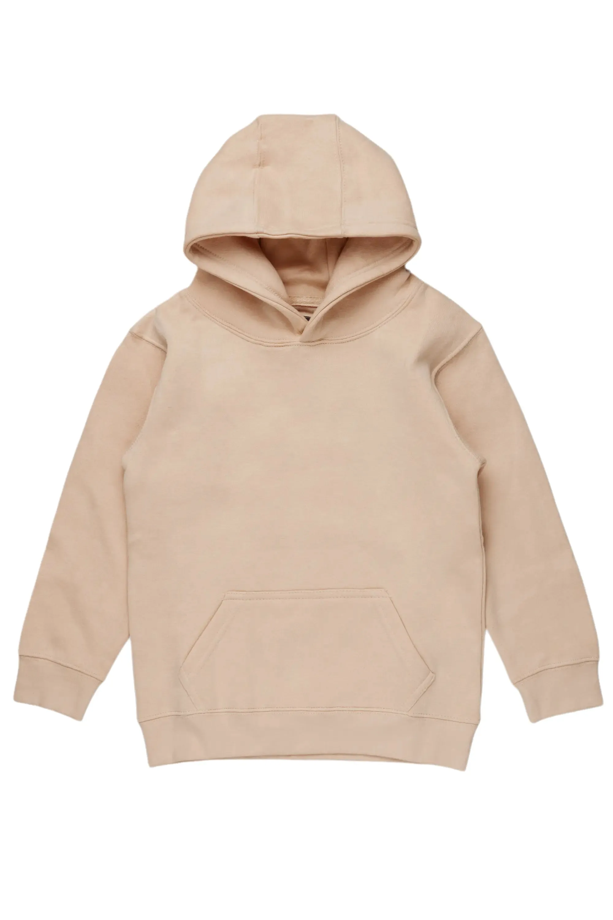 Boys Vintage Beige Basic Hoodie