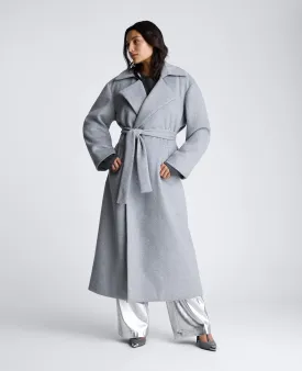 Brushed Felt Trench Coat