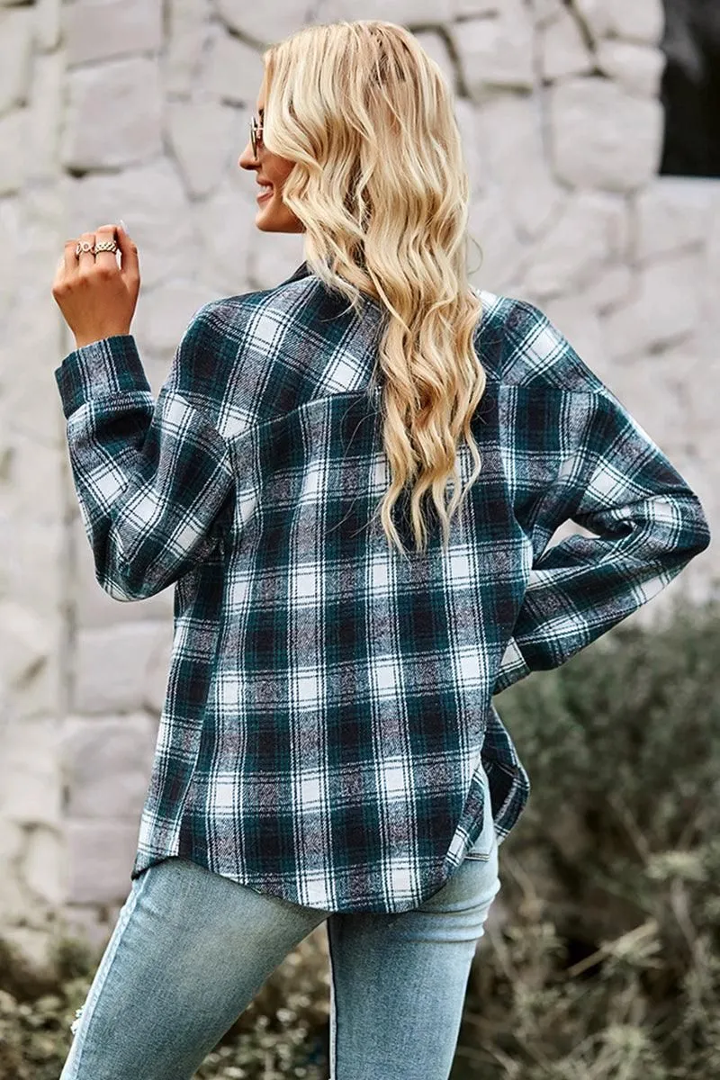 BUTTON DOWN CASUAL PLAID SHIRTS