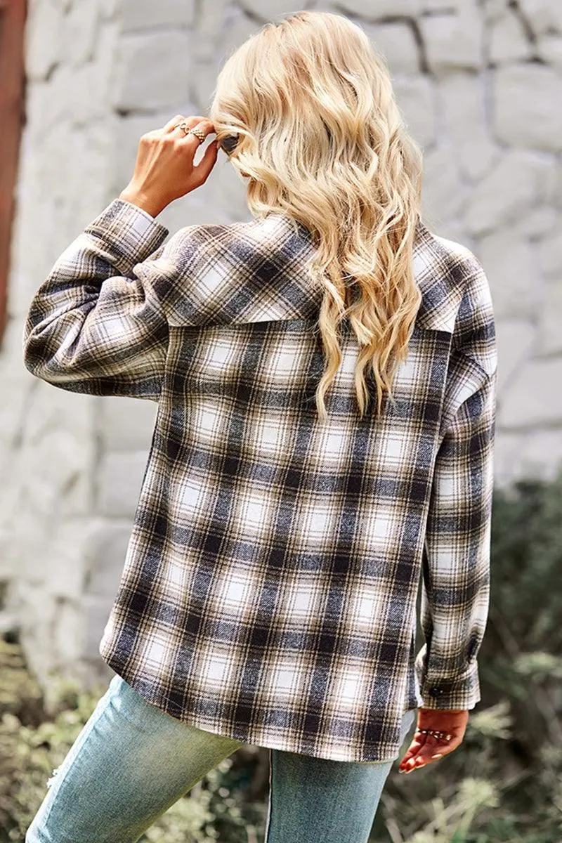 BUTTON DOWN CASUAL PLAID SHIRTS