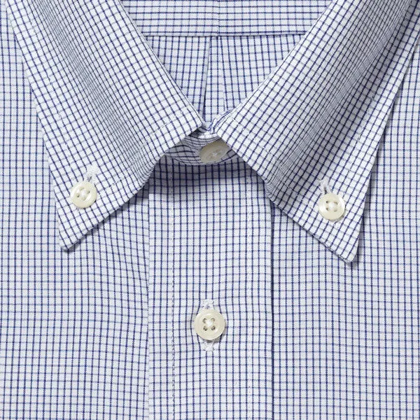 Button Down Graph Check Navy - Big/Tall