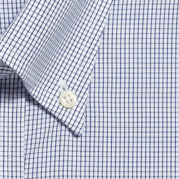 Button Down Graph Check Navy - Classic