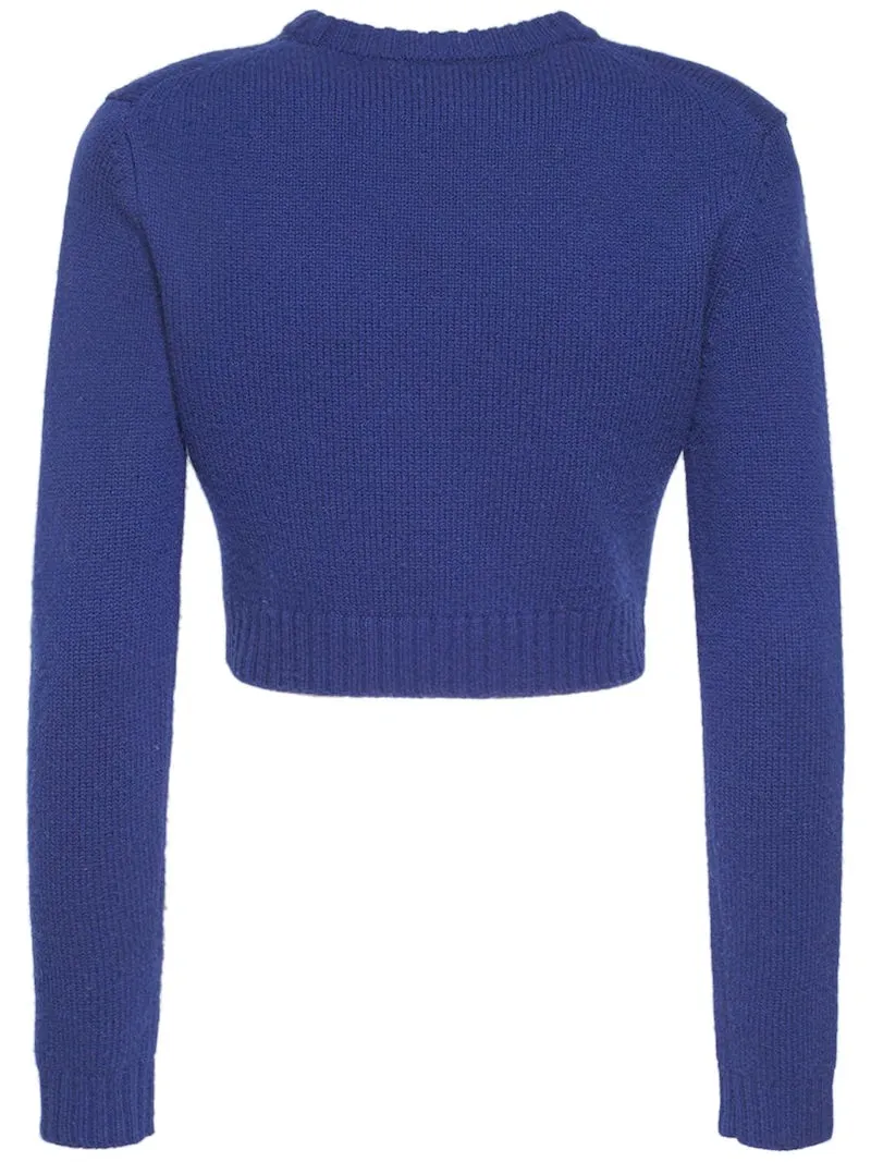 CASABLANCA WOOL CASHMERE KNIT CROP SWEATER