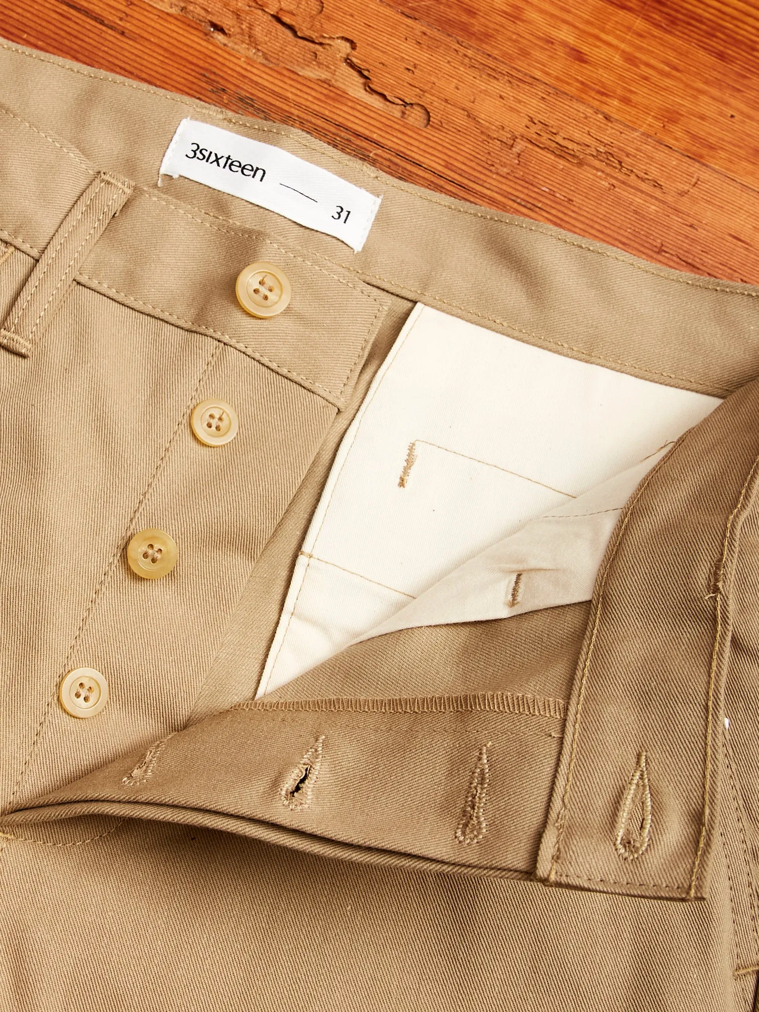 CH-44x 12oz Selvedge Chino in Beige