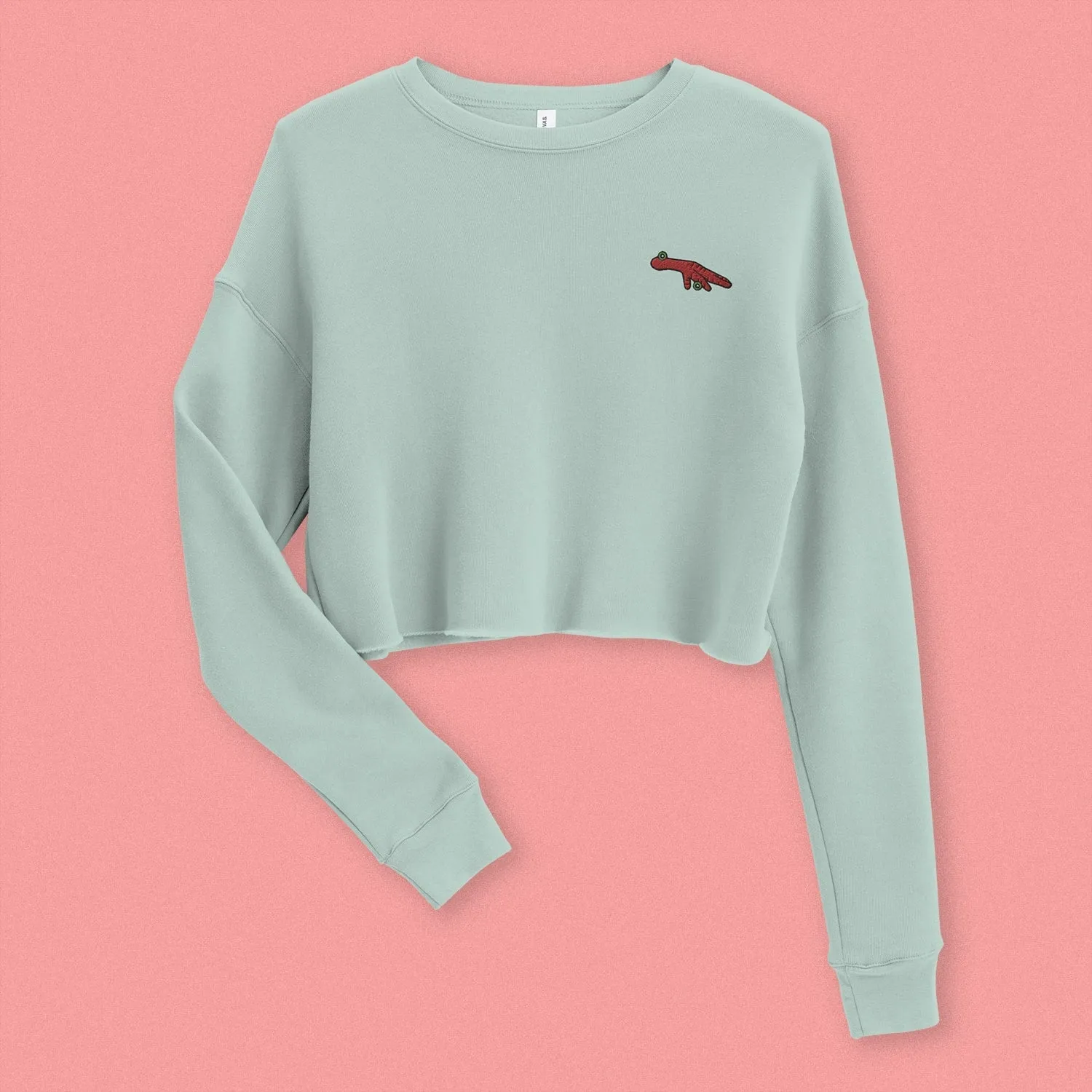 Chicken Feet Embroidered Crop Sweatshirt