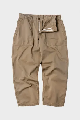 Chino Wide Fatigue Pants - Beige