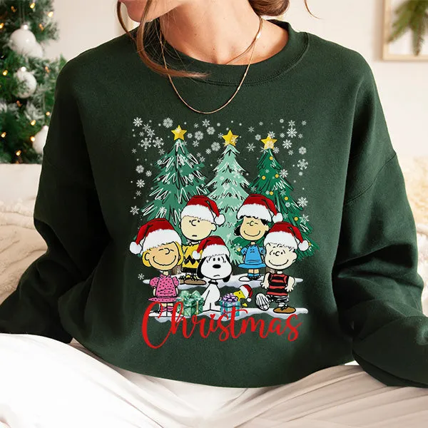 Christmas Dog and Friends Holiday Sweatshirt - Christmas Sweatshirt - Sizes S to 5XL