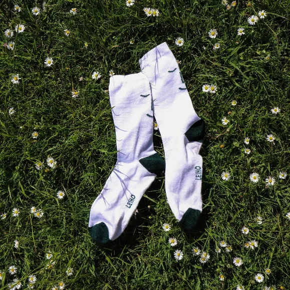 Cloud Nine White Bamboo Socks