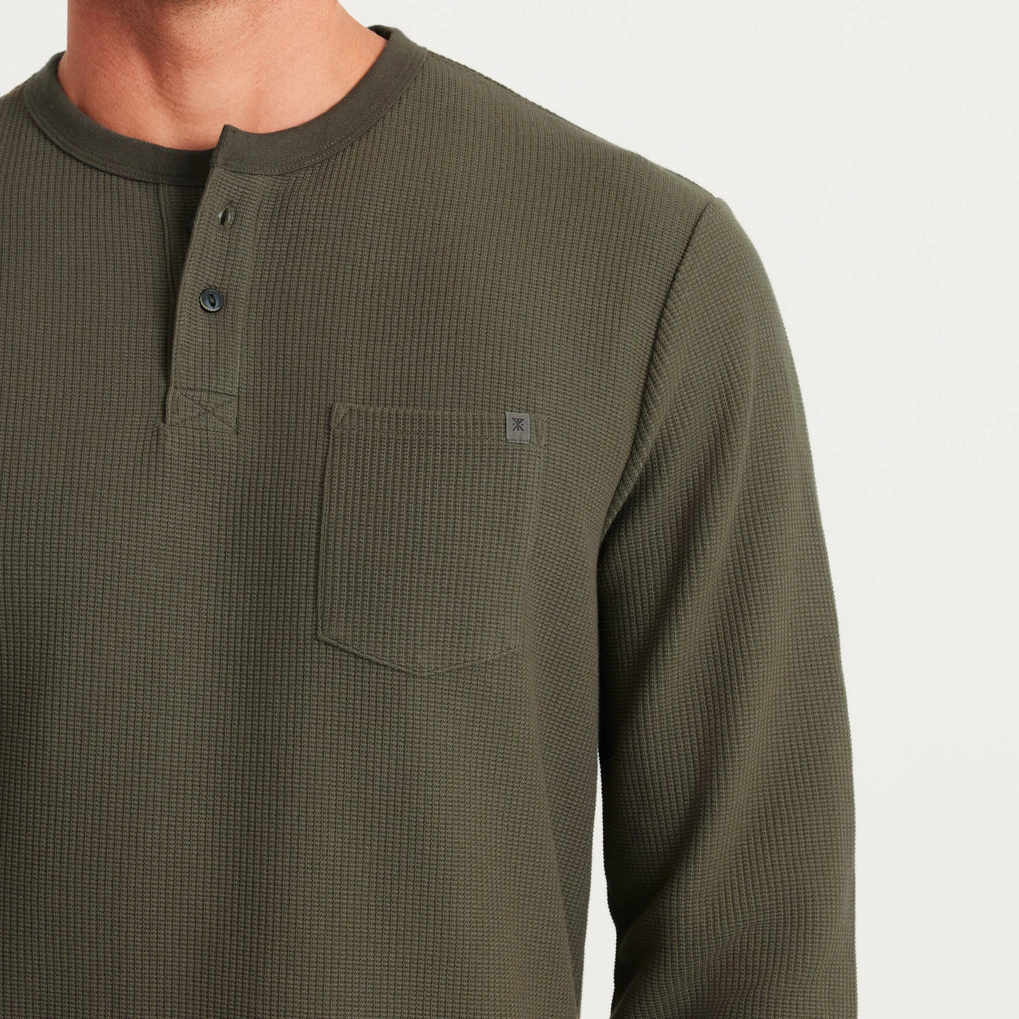 Companion Long Sleeve Thermal Henley - Military