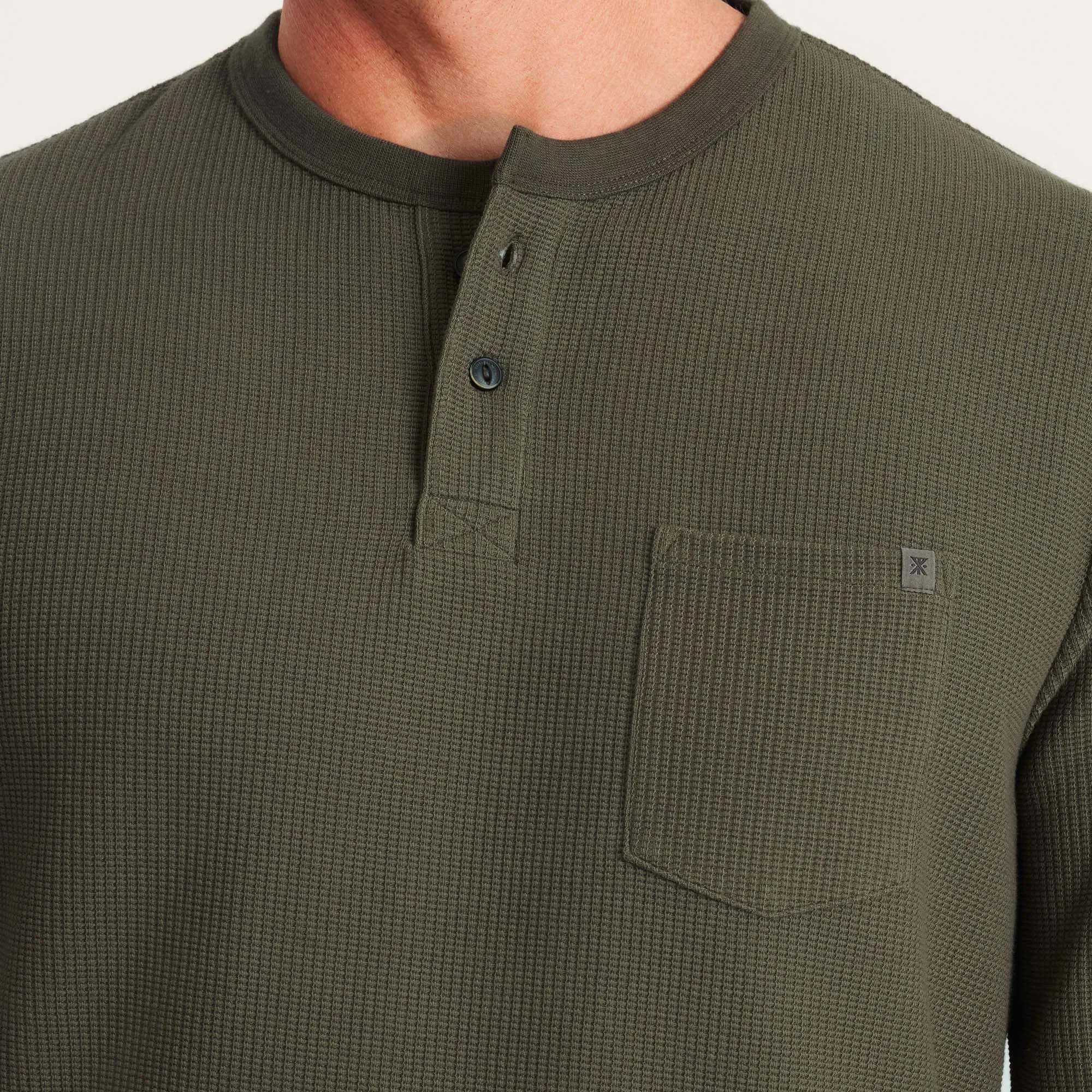 Companion Long Sleeve Thermal Henley - Military