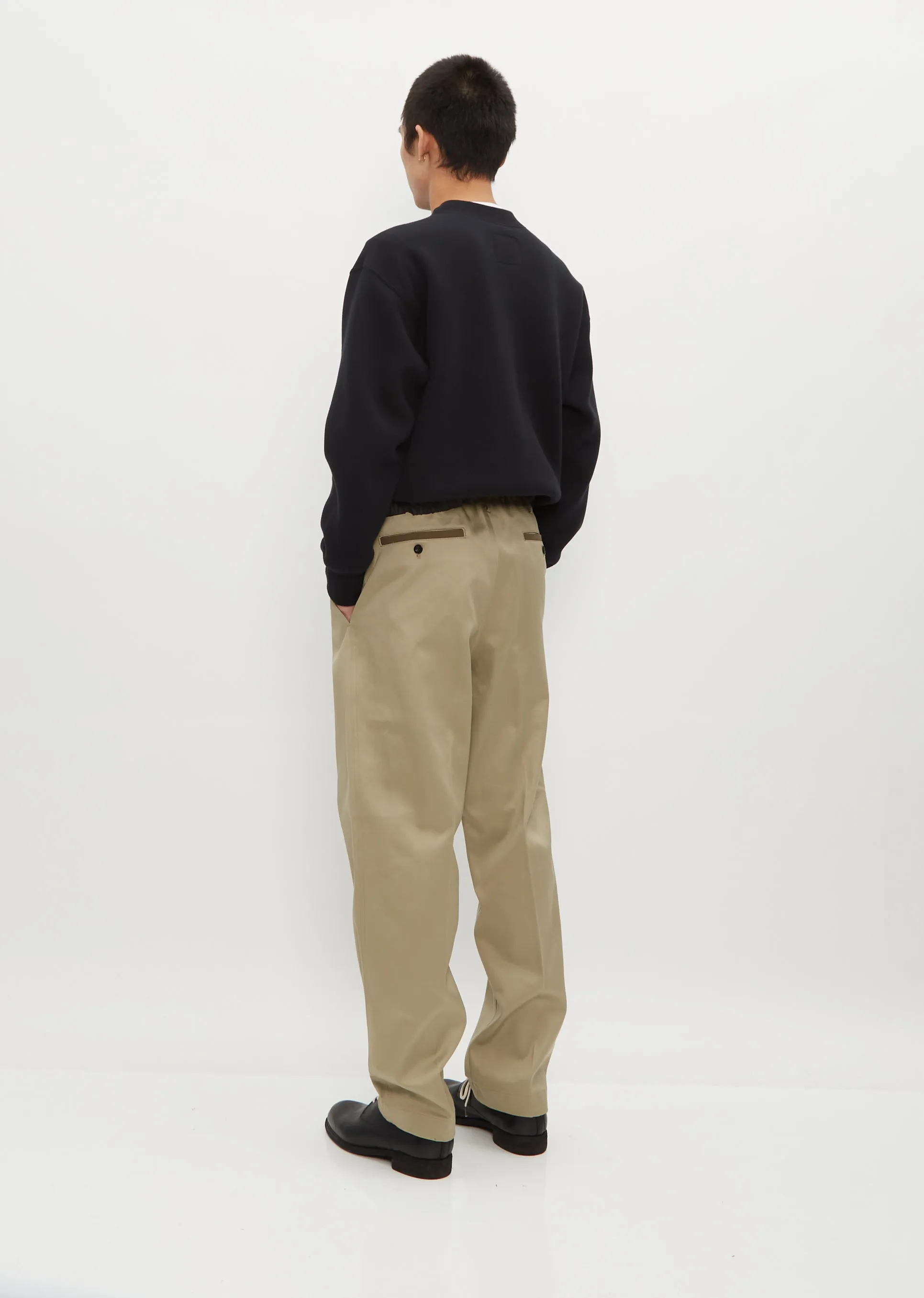 Cotton Chino Pants — Beige