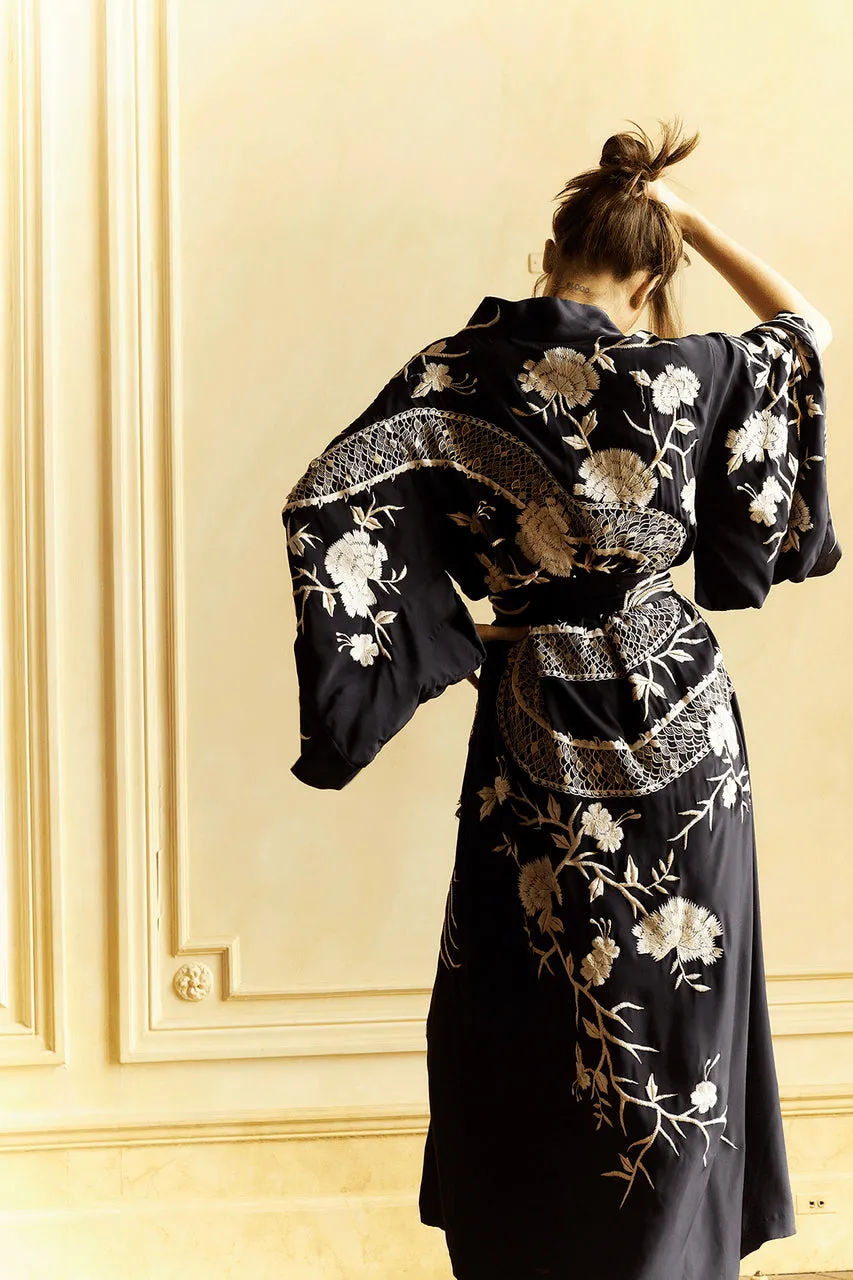 Couture Floral Dragon Robe