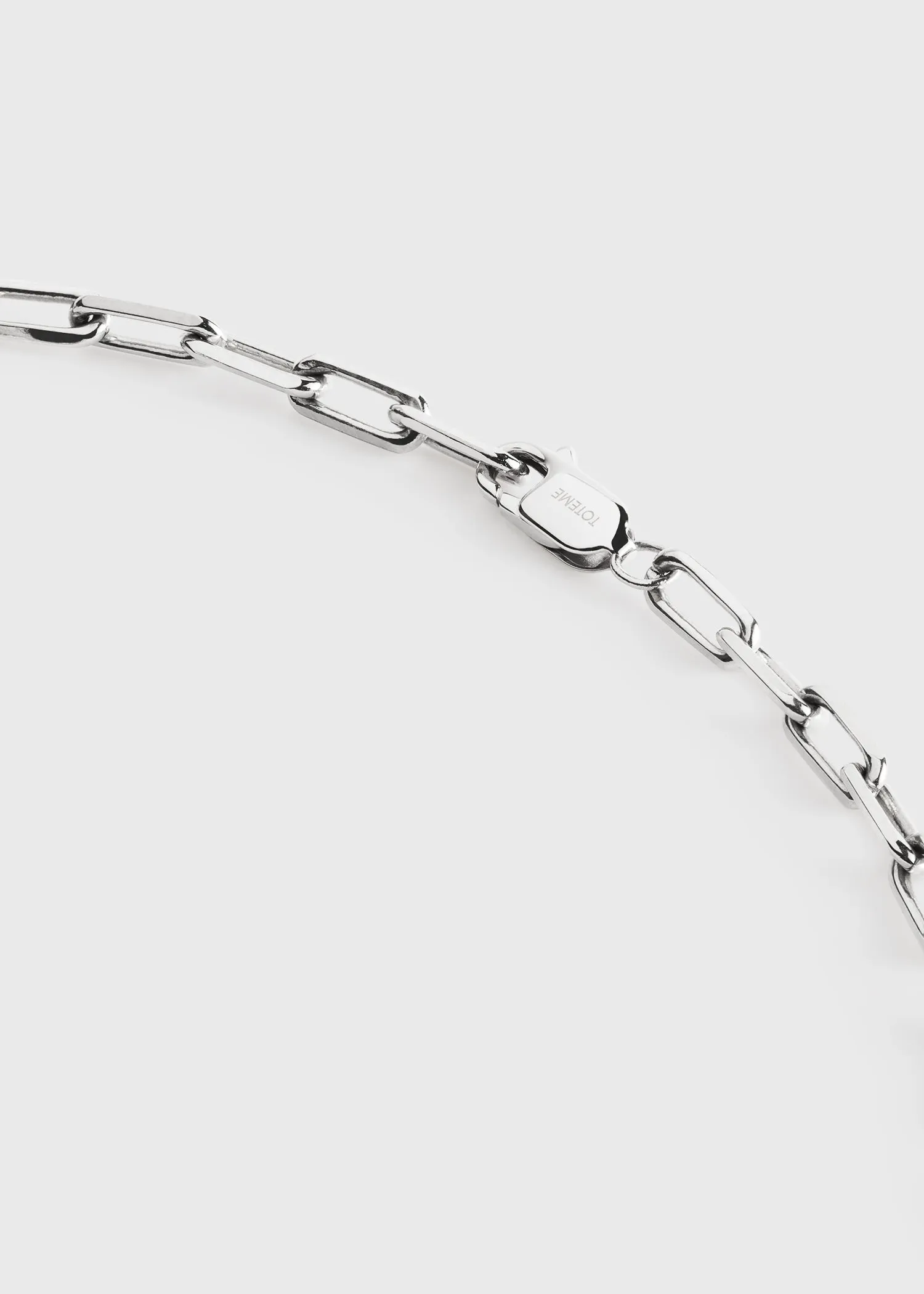 Crew-neck chain 18kt white gold