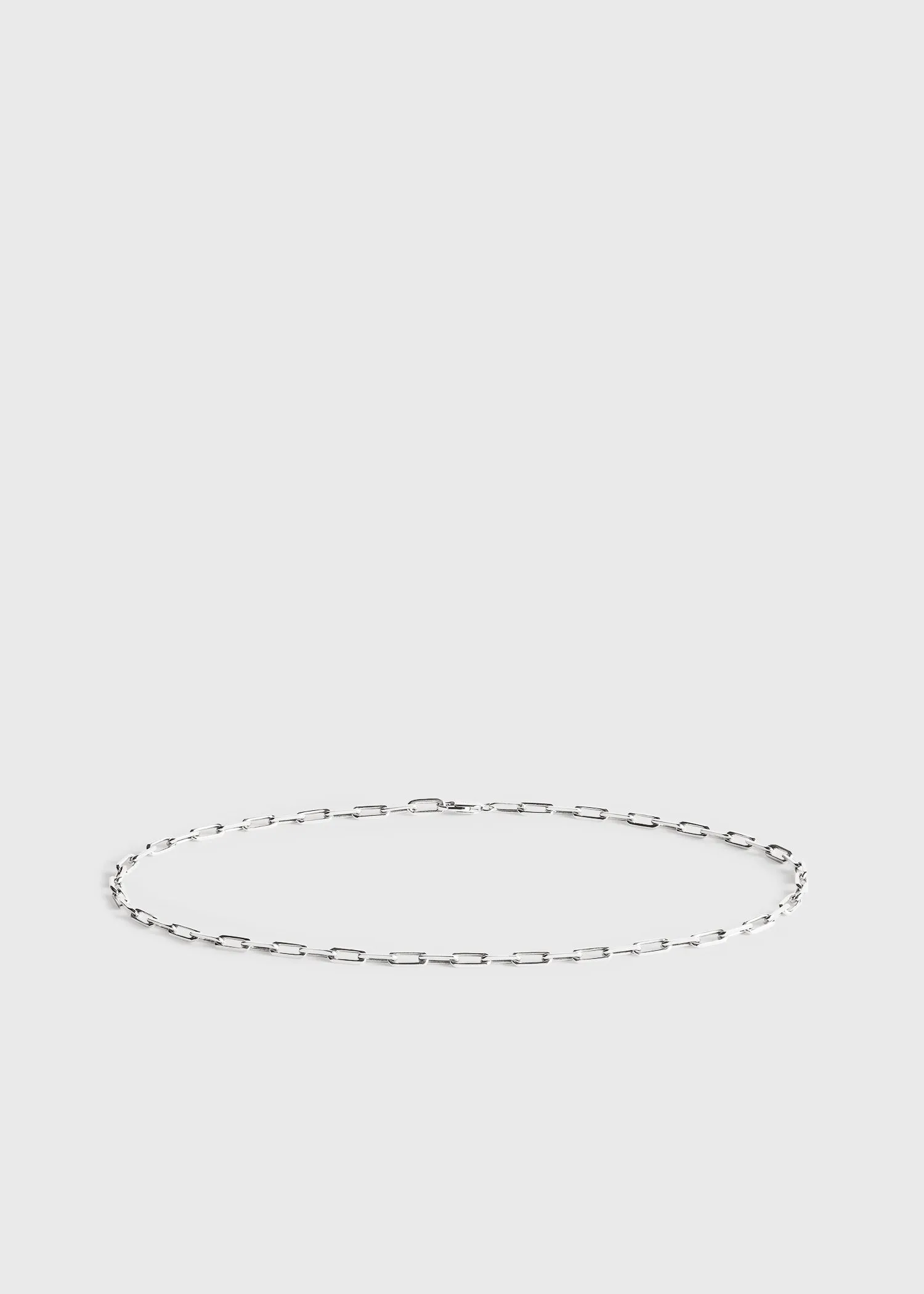 Crew-neck chain 18kt white gold