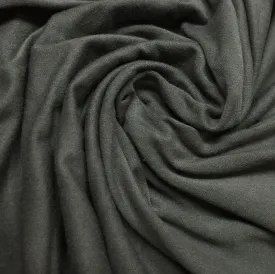 Darkest Gray Bamboo/Spandex Rib Knit Fabric