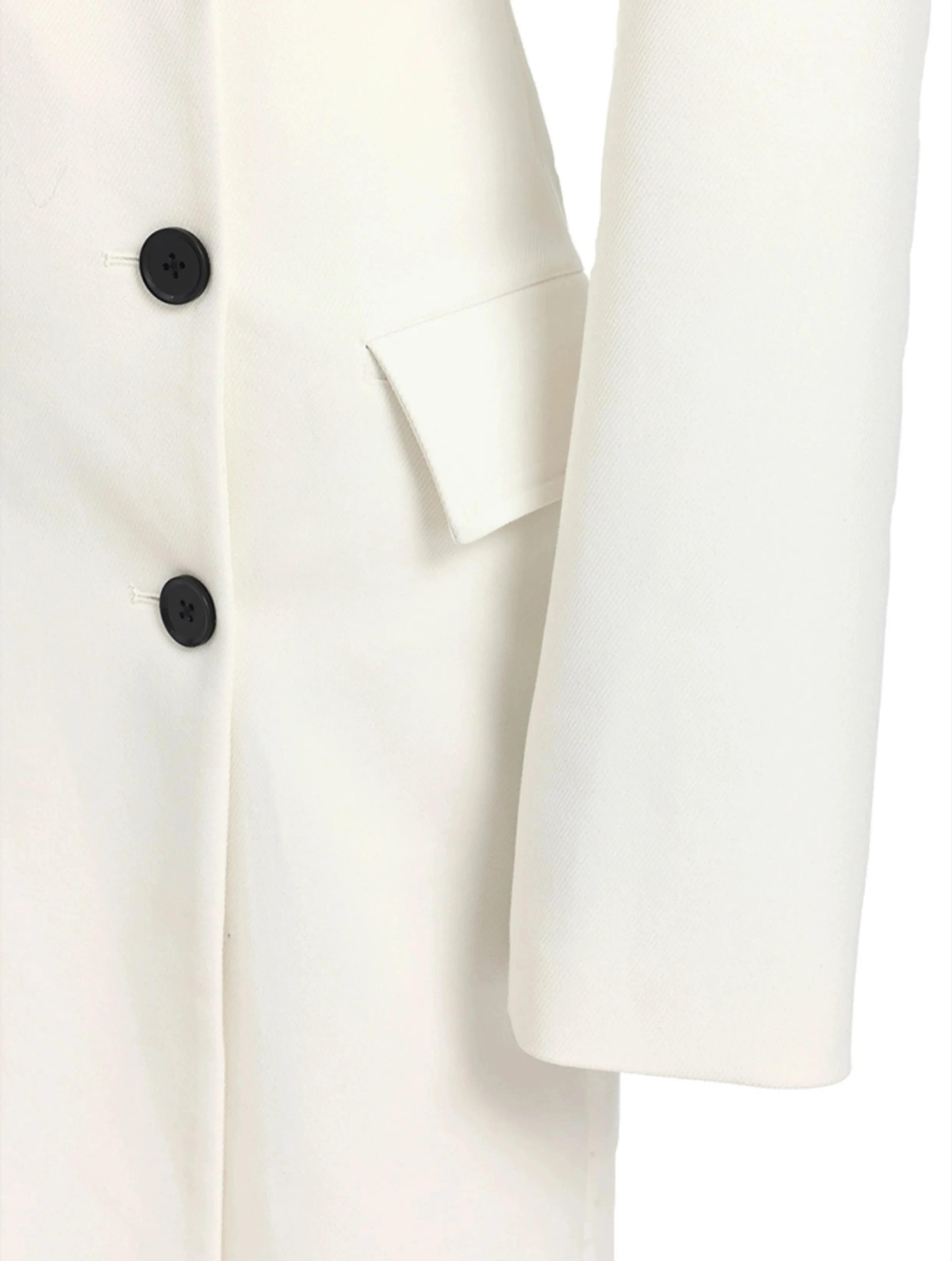 Double-Breasted Longline Trench Coat with Split Hem