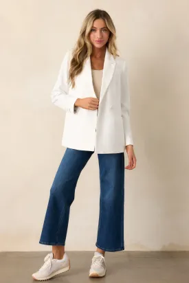 Down To Business White Blazer