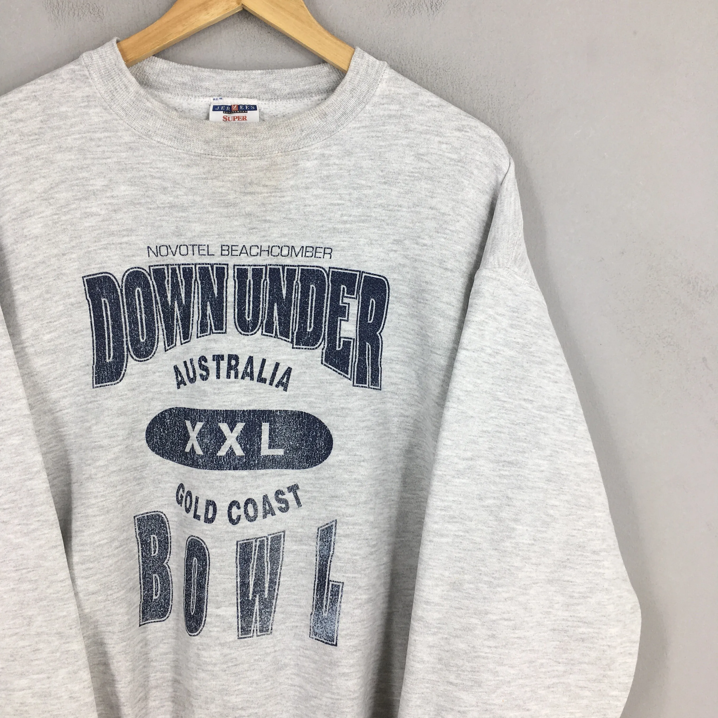 Down Under Bowl Gray Sweatshirts Large