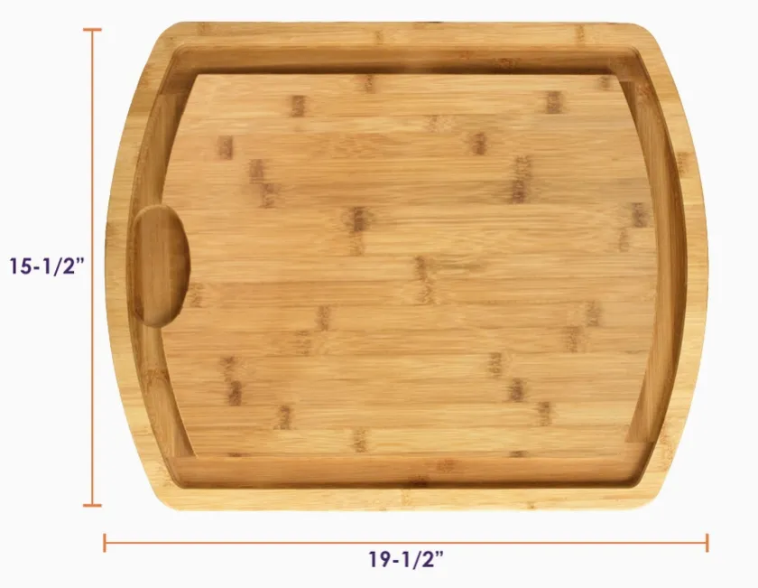 Farmhouse Carver, Bamboo Carving Board with Juice Groove