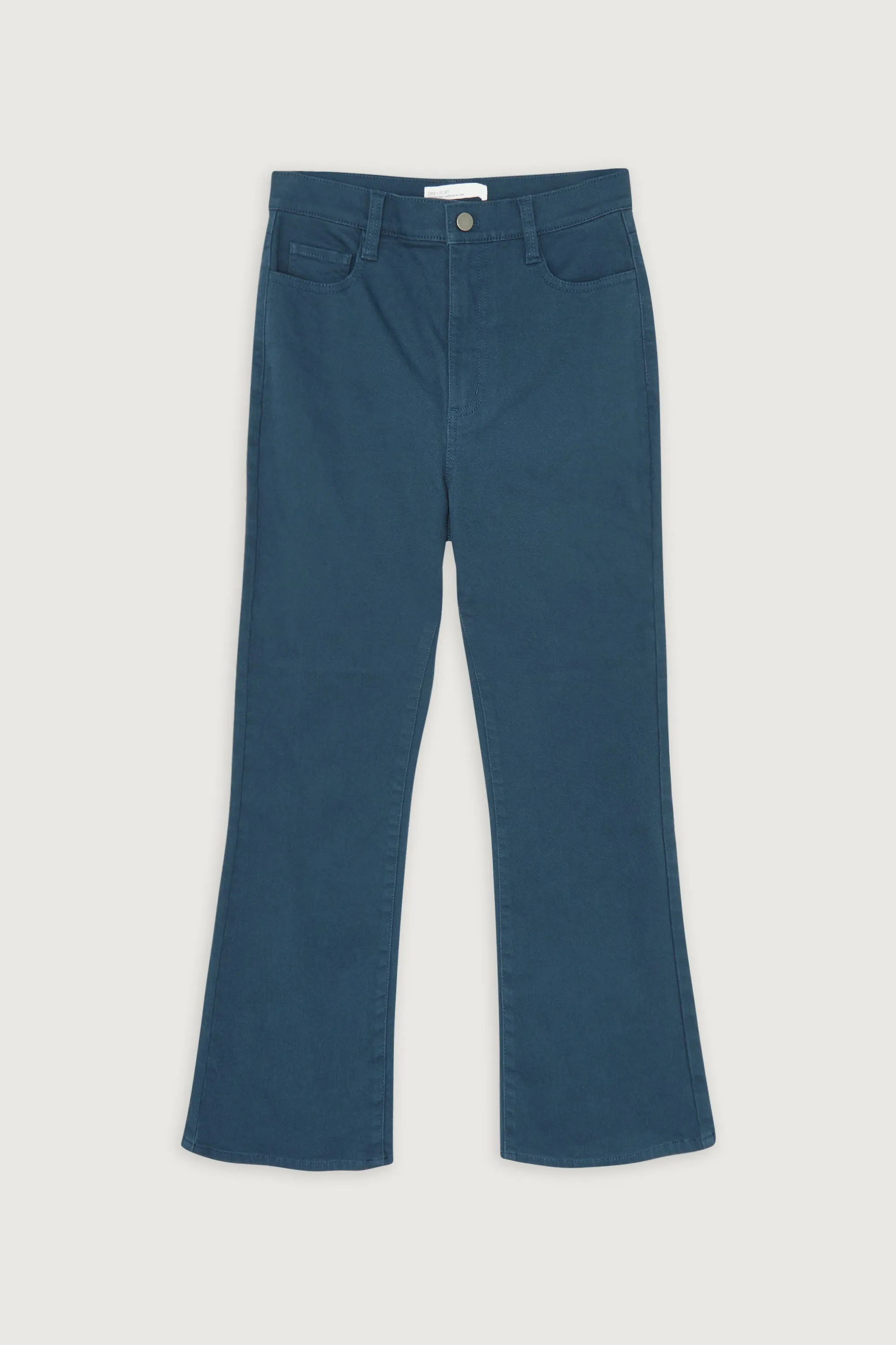 FLARED CROPPED TWILL PANT