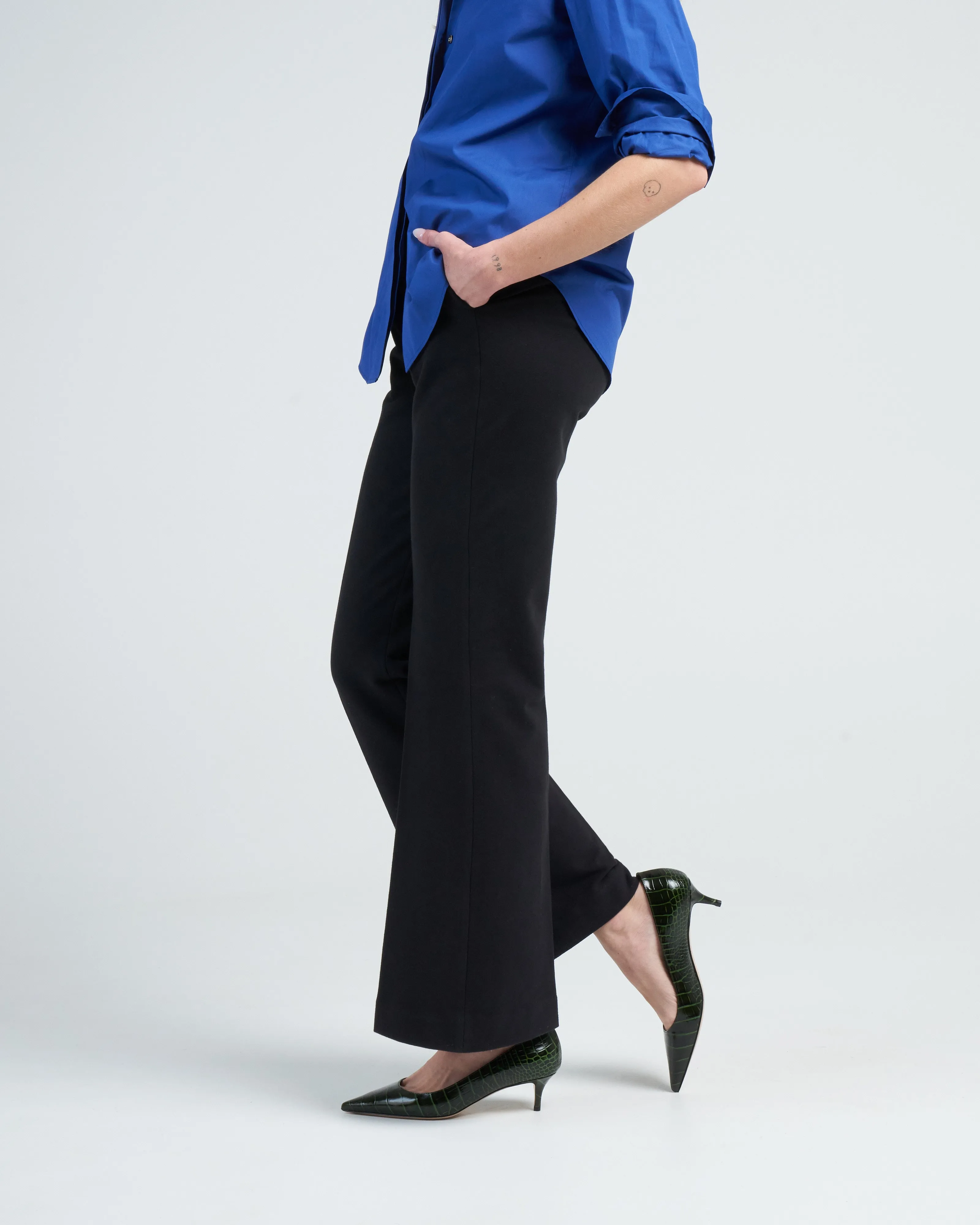 flared pant felpa - nero