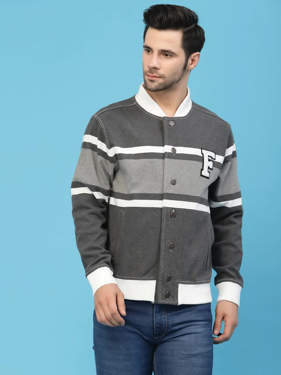 Flawless Men Multi-Color Cotton Bomber Jacket