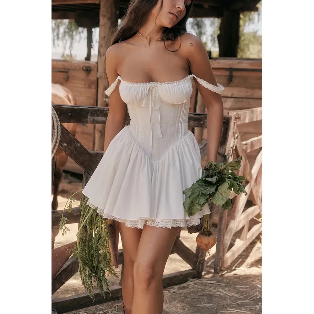 FLYTONN-Sexy spring and summer dresses, party dresses, graduation gifts,Rustic Romance Corset Mini Elegance Dress