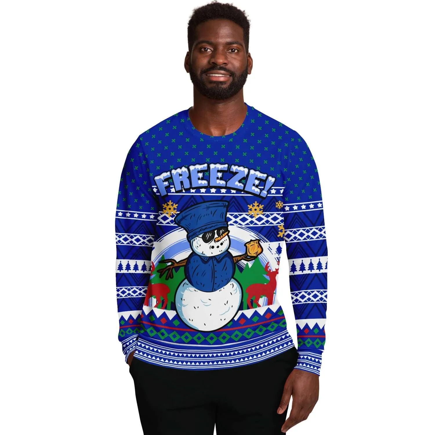 Freeze Iceman Meme Holiday Ugly Christmas Sweater