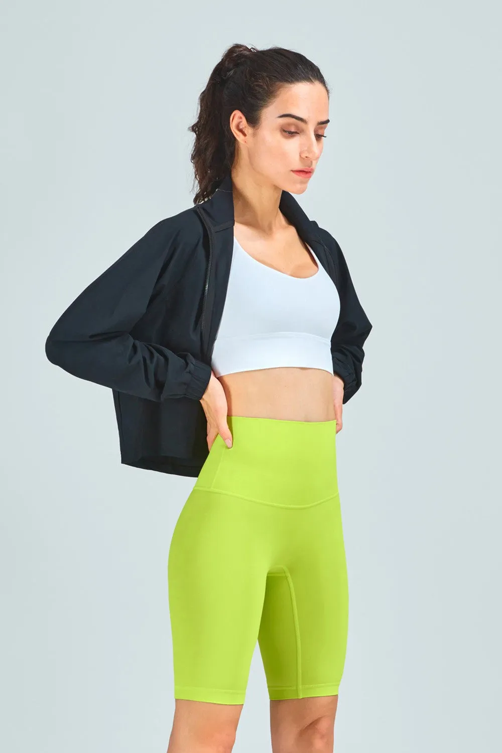 Full-Zip Cropped Track Jacket