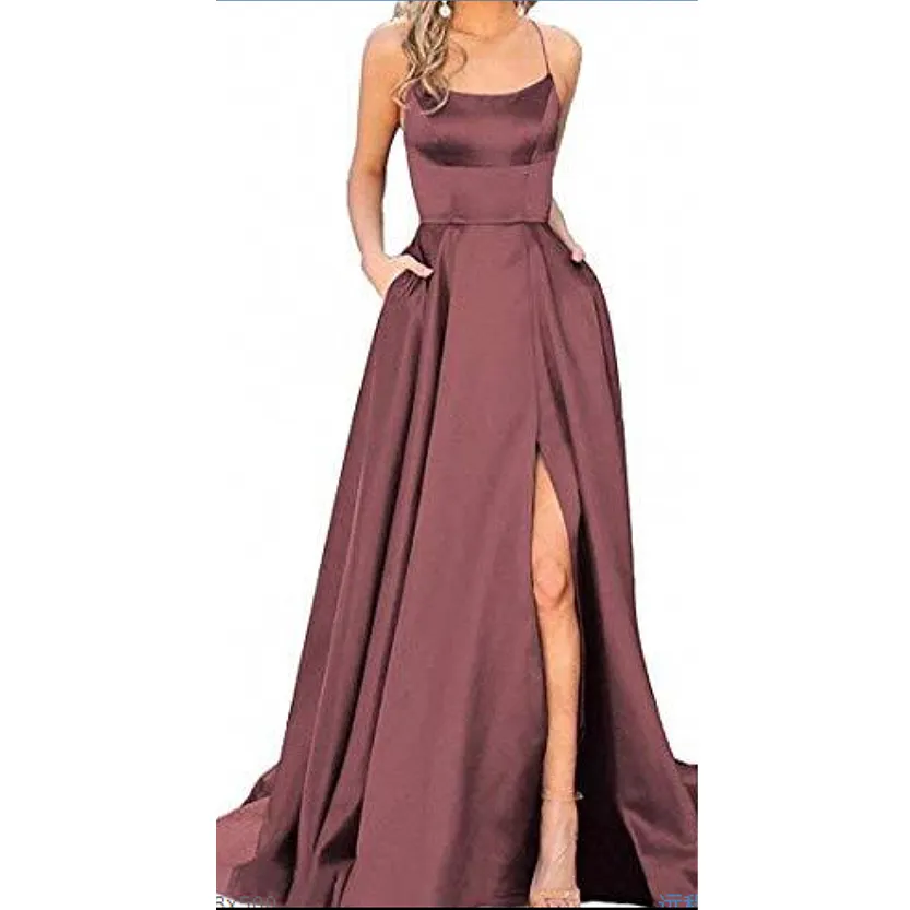 Funki Buys | Dresses | Women's Elegant Long Satin Prom Dress