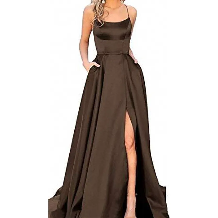 Funki Buys | Dresses | Women's Elegant Long Satin Prom Dress