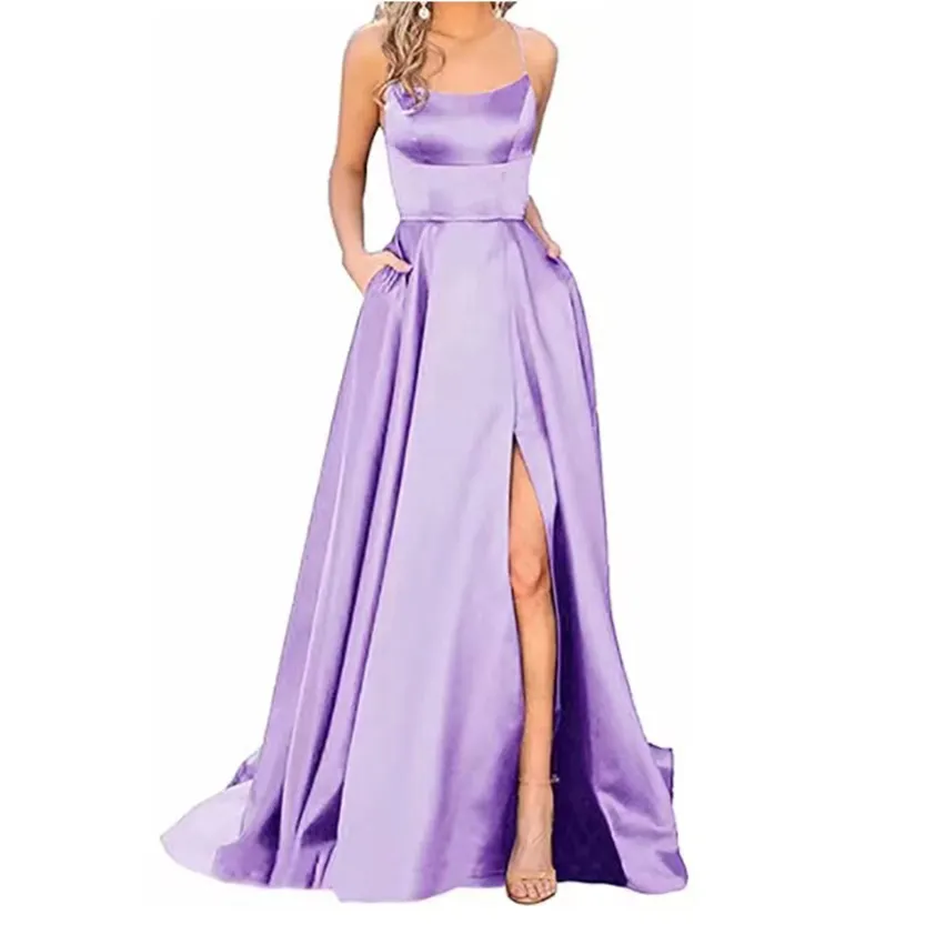 Funki Buys | Dresses | Women's Elegant Long Satin Prom Dress