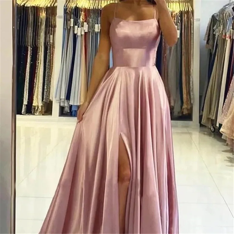 Funki Buys | Dresses | Women's Elegant Long Satin Prom Dress