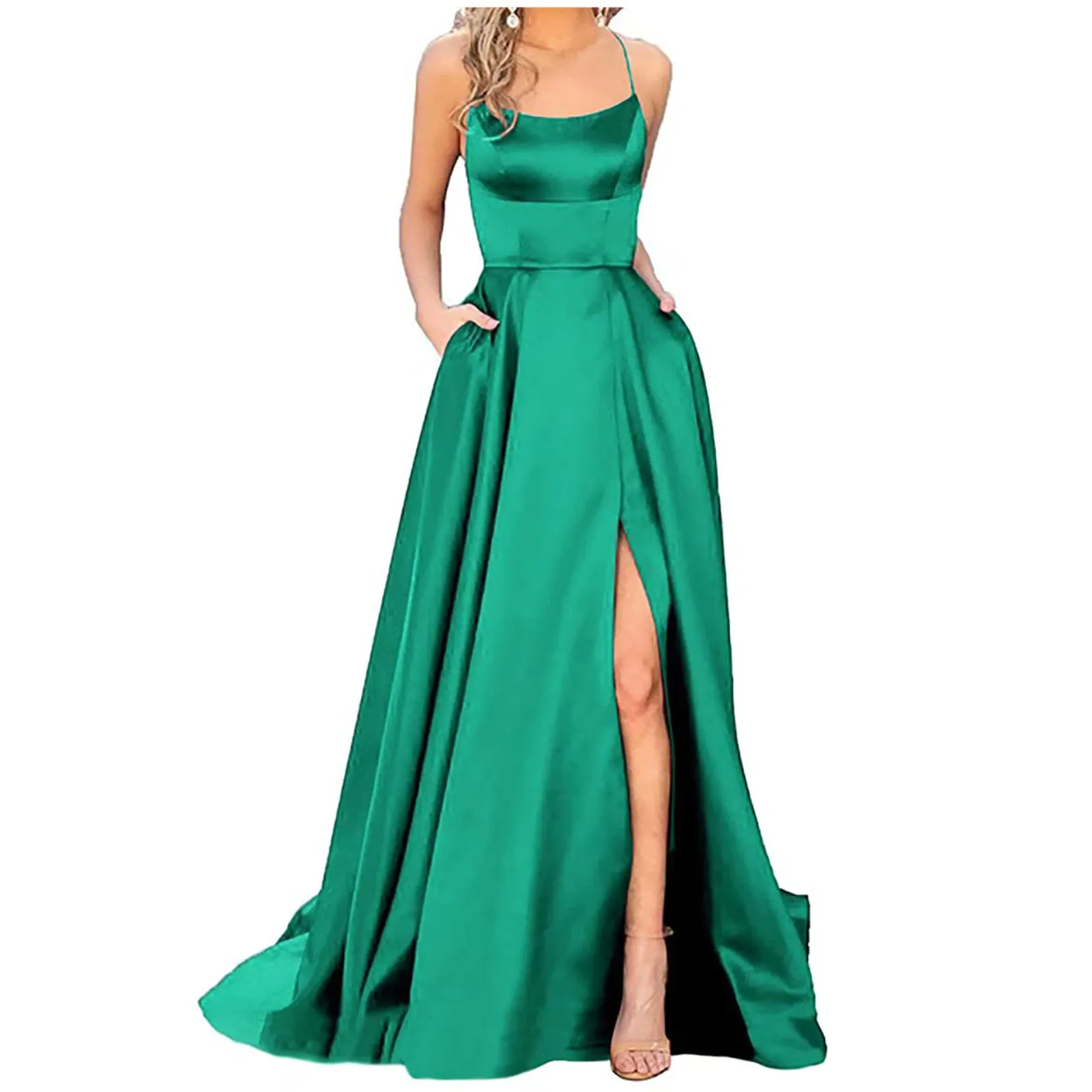 Funki Buys | Dresses | Women's Elegant Long Satin Prom Dress