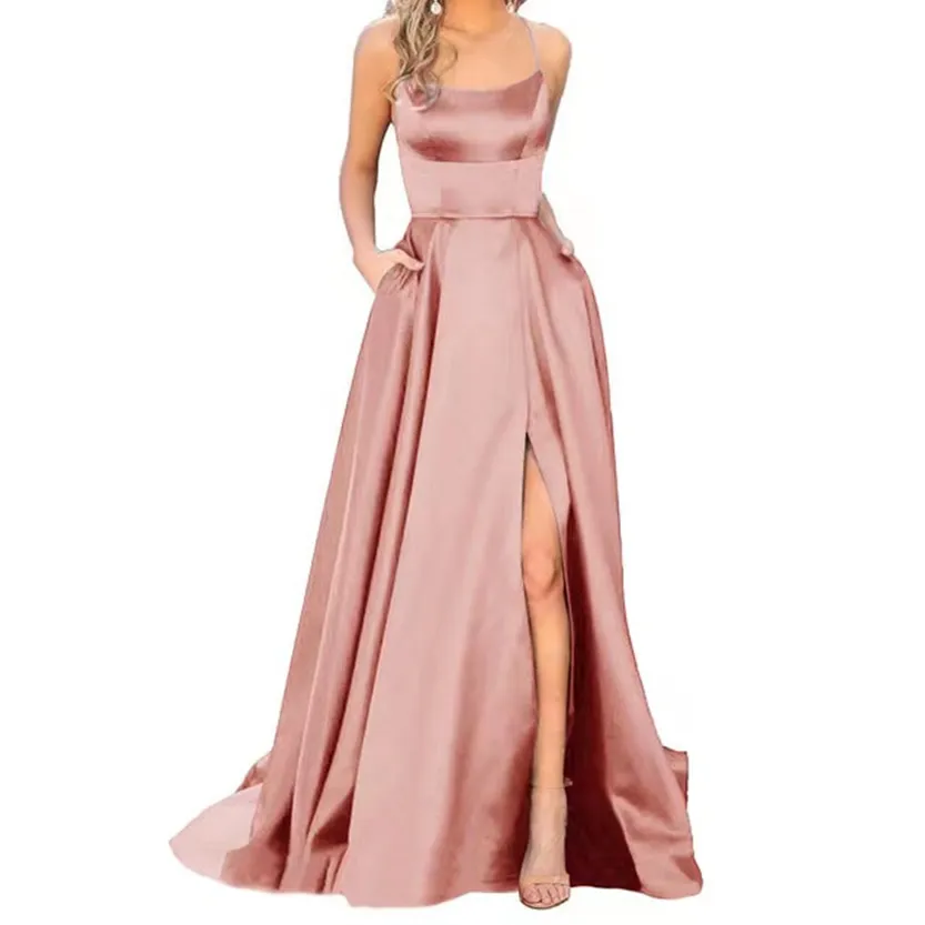 Funki Buys | Dresses | Women's Elegant Long Satin Prom Dress